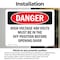 Signmission High Voltage 480 Volts Must Be In The Off Danger Sign, Vinyl Decal, 10in W x 7in L, 2PK OS-2PACK-DS-D-710-L-1958 - alternate 2